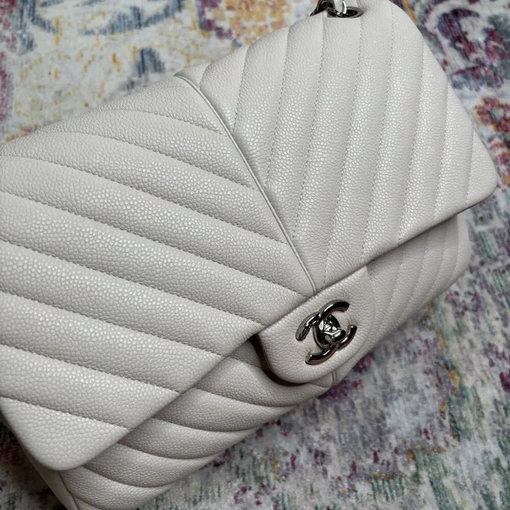 Chanel Chevron Large Puffy Flap Bag